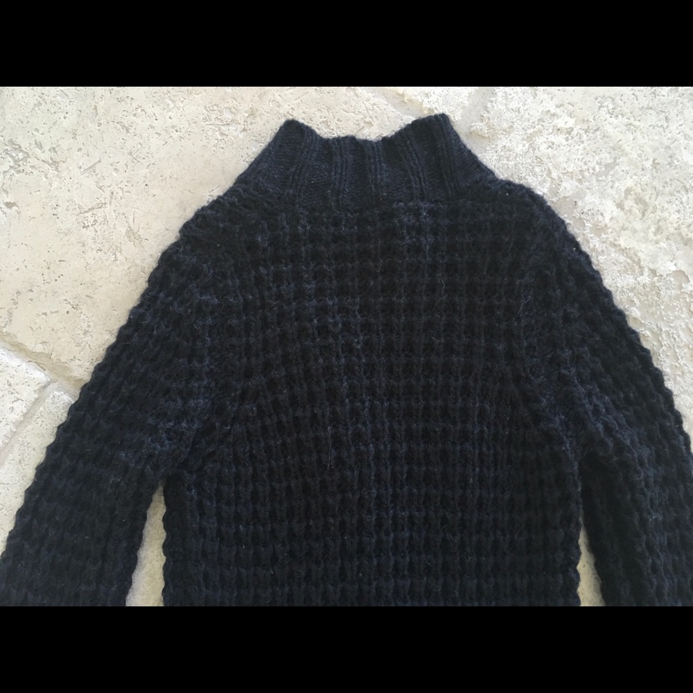 LUISA CERANO LONG BLACK WOOL CARDIGAN JACKET, SZ 4 - Picture 5 of 8